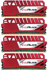 GeIL EVO Veloce Hot-Rod Red 16GB (4x4GB) DDR3 PC3-19200C11 2400MHz Quad Channel Kit